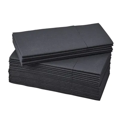 MOTTAGA paper napkin, black, 38x38 cm, 00444945