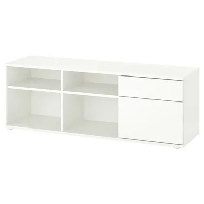 VIHALS TV bench, white, 146x37x50 cm, 00483296