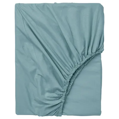 DVALA Fitted sheet, light blue 90x200 cm, 00501672