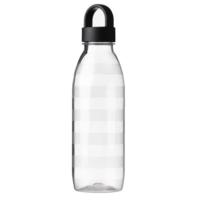 IKEA 365+ Water bottle, striped/dark grey, 0.7 l, 00512487