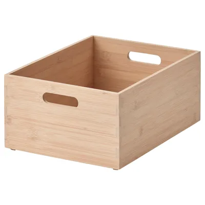 UPPDATERA Storage box, light bamboo, 24x32x15 cm, 00520722