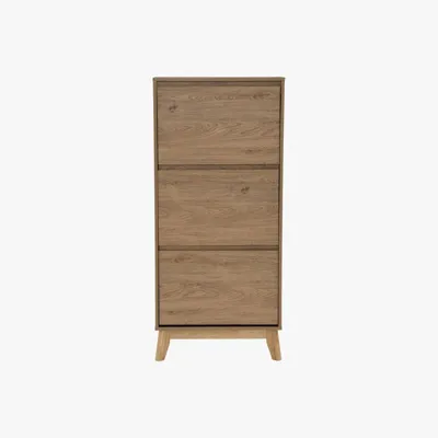 HIRADO 3-door Shoe Cabinet, Oak, 60x30x133 cm, 372067