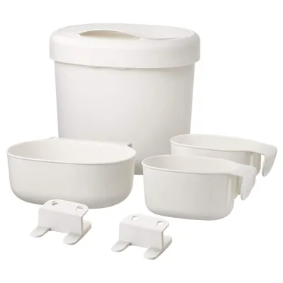 ONSKLIG Stor baskets changing table set of 4, white, 10199284