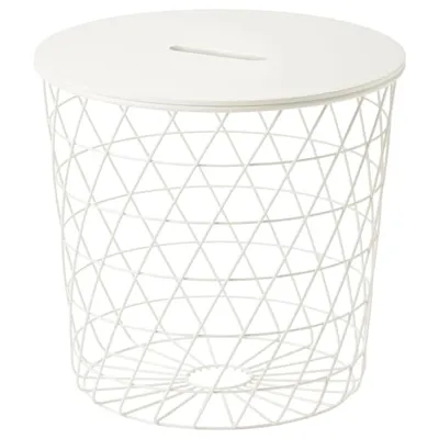 KVISTBRO Storage table, white 44 cm, 10349453