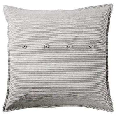 KRISTIANNE Cushion cover, white/dark grey striped 50x50 cm, 10432659