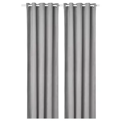 BIRTNA Block-out curtains 1 pair, 145x250 cm, grey, 10480768