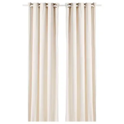 MOALINA Curtains, 1 pair, beige, 145x250 cm, 10491050