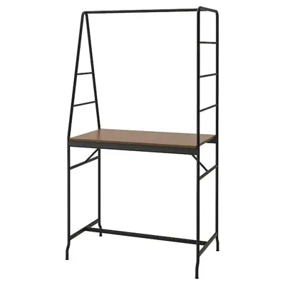 HAVERUD table with storage ladder, black, 10512571
