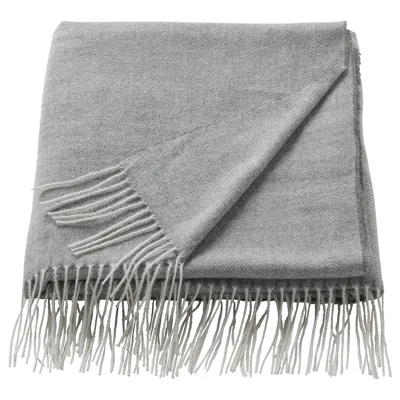 HOLMVI Throw, grey, 120x160 cm, 10513599