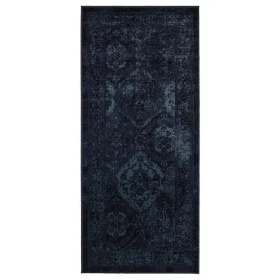 VONSBAK Rug, low pile, dark blue, 80x180 cm, 10528893