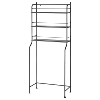 FROSJON over-the-toilet shelf, black, 65x156 cm, 10574917