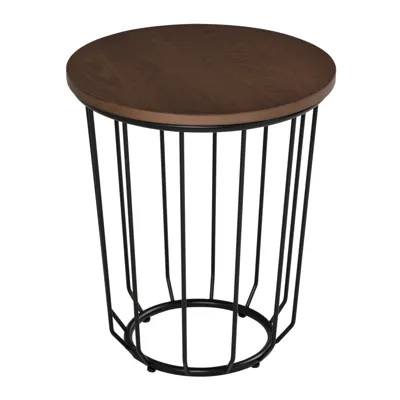 FLUX Side table, round, black/cocoa, 45 cm, 131100