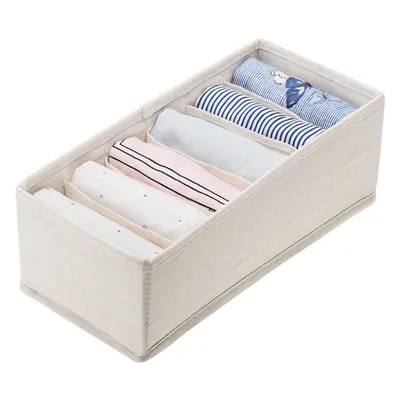 Underwear Organizer -M(15Cm)-6 Grids, Beige, 15*33*11Cm 4589767229634