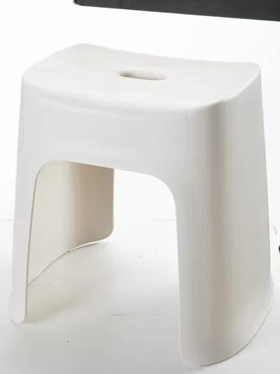 Plastic Small Stools High Stools-Creamy, Cream Color, 37*29*35Cm 4589767242398