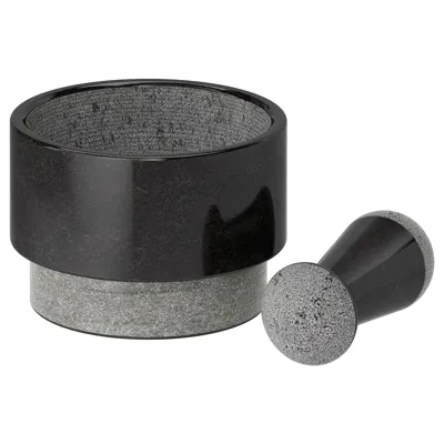 ADELSTEN Pestle and mortar, marble black, 20201620