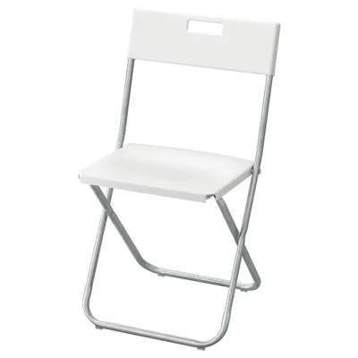 GUNDE Folding chair, white, 20217800