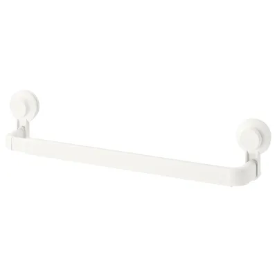TISKEN Towel rack with suction cup, white, 20381287