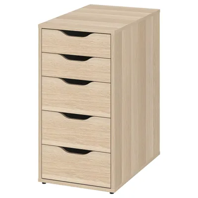 ALEX Drawer unit, white stained/oak effect 36x70 cm, 20473550