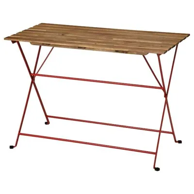 TARNO table, outdoor, red/light brown stained, 100x54 cm, 20481847