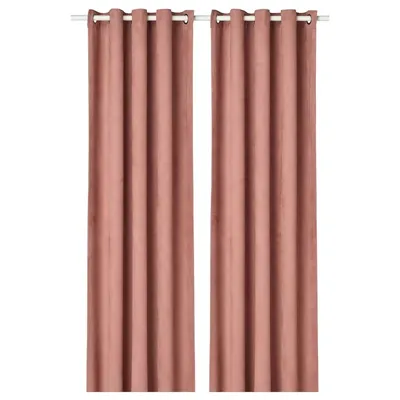 BIRTNA Block-out curtains 1 pair, 145x250 cm, light pink, 20480763