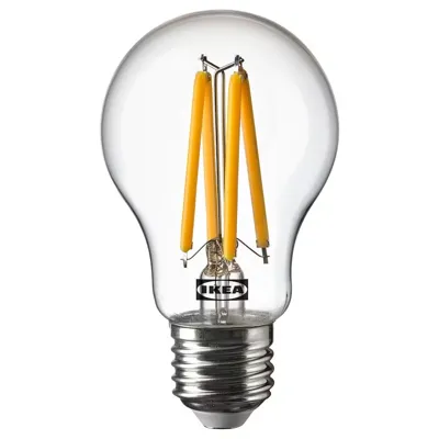 SOLHETTA LED bulb E27 470 lumen, globe clear, 20498664