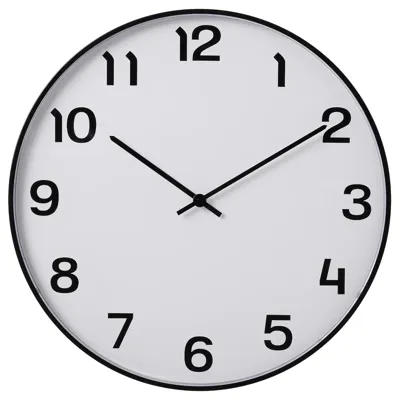PLUTTIS Wall clock, black 52 cm, 20511726