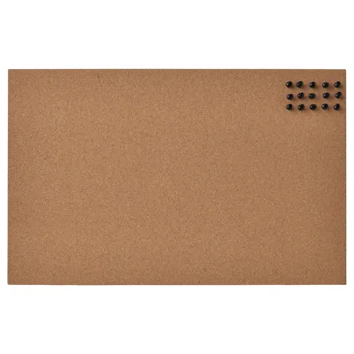 FLONSA Memo board with pins, cork, 52x33 cm, 20532470