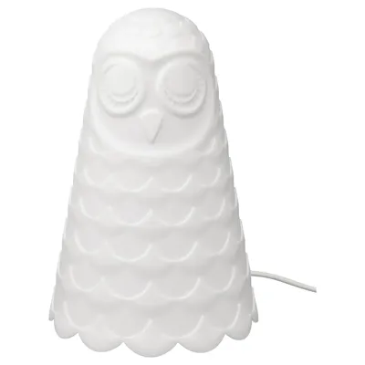 SOLBO LED table lamp, white/owl, 23 cm, 60347847