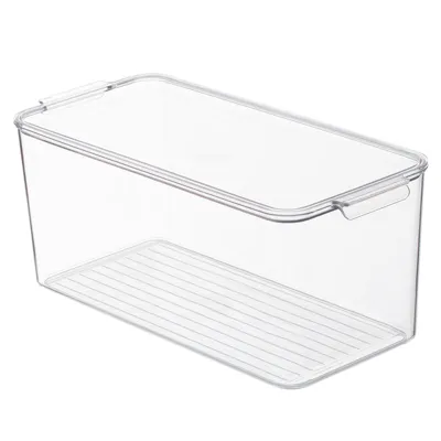 PET Fridge Storage Box-30.5*14.2*13Cm, Clear, 14.5*30.7*13cm 4589767211165