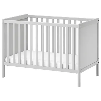 SUNDVIK Cot, grey, 60x120 cm, 30494076