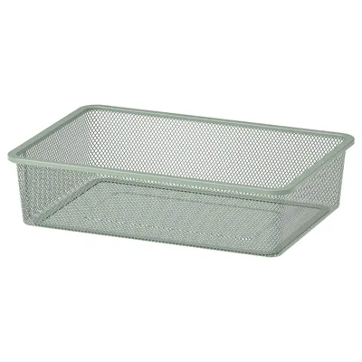 TROFAST Mesh storage box, light green-grey, 42x30x10 cm, 30518572