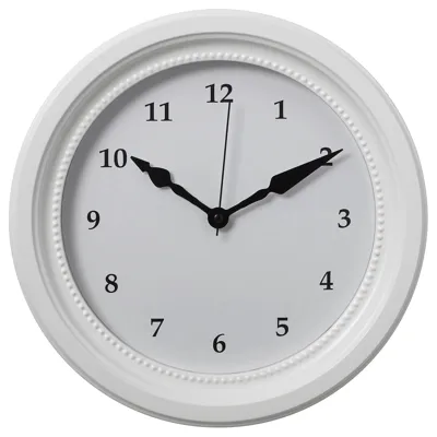 SONDRUM Wall clock, low-voltage/white, 35 cm, 30540865
