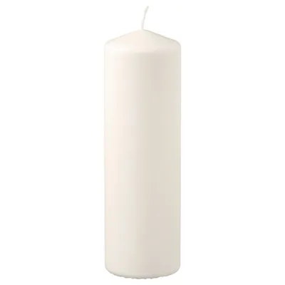 FENOMEN Unscented pillar candle, natural, 23 cm, 30528420