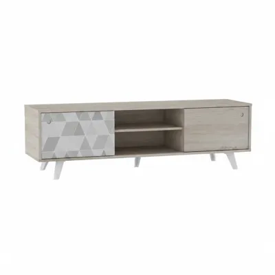DEMEYERE Slide Tv Bench 151x42x45 cm - Shannon Oak / Ice Cube