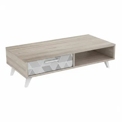 DEMEYERE Slide Coffee Table 108x50x30 cm - Shannon Oak / Ice Cube