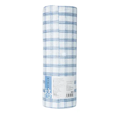 Dishcloth Rolled-Plaid, Blue, Single Tear Size:50*30 4589767207298