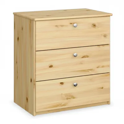 TVILUM Memphis Chest 3 Drawers 64.2x42.5x71.8 cm - Nat Lacquer Pine