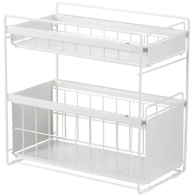 Double Layer Under Sink Shelf Large, White, 40*22.5*39.5Cm 4589767215842
