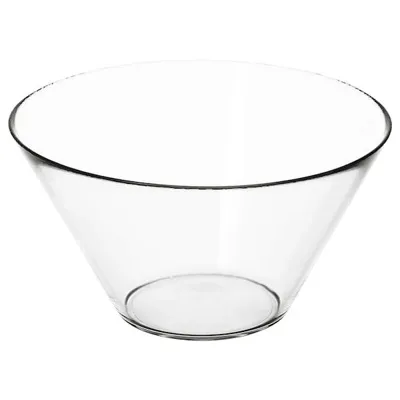 TRYGG serving bowl, 28cm clear glass, 40192672