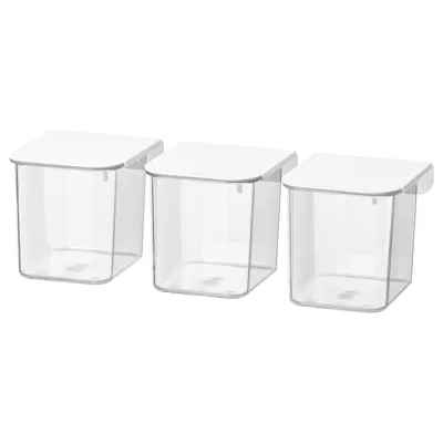 SKADIS container with lid, white, 40335911