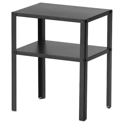 KNARREVIK Bedside table, black 37x28 cm, 80576319