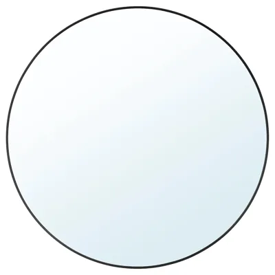 LINDBYN Mirror, black, 80 cm, 40458619
