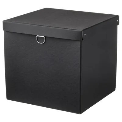 NIMM Storage box with lid, black, 32x30x30 cm, 40518171