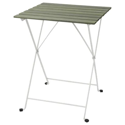 TARNO Table, outdoor, white/green, 55x54 cm, 40530955