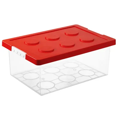 Toy Sundry Storage Container-L, Red Lid, 48*32*20.5Cm 4589767200114