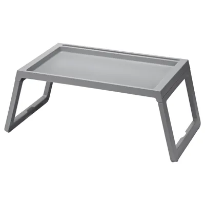 KLIPSK bed tray, grey, 50330550