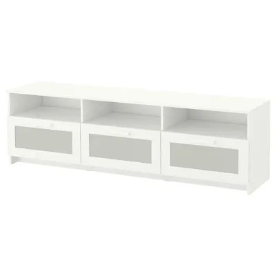 BRIMNES TV bench, white, 180x41x53 cm, 50409893