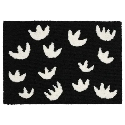 SEJSTRUP Door mat, indoor, black/white, 40x60 cm, 50529409