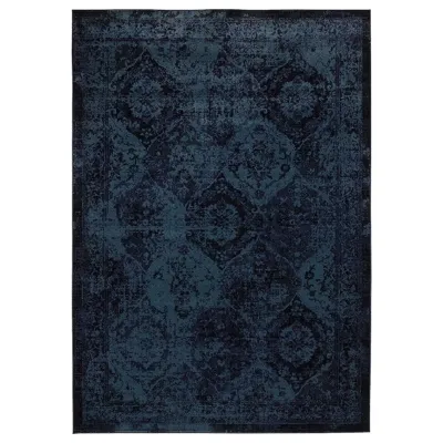 VONSBAK Rug, low pile, dark blue, 133x195 cm, 50528886