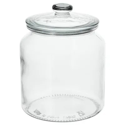 VARDAGEN jar/lid 1.9L clear glass, 60291925